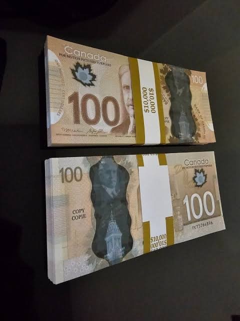 Premium realistic prop money stacks for movies arranged on a film production set